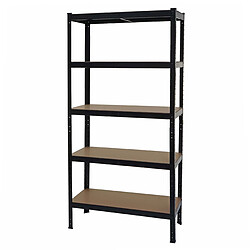 Decoshop26 Étagère charges lourdes - Noir