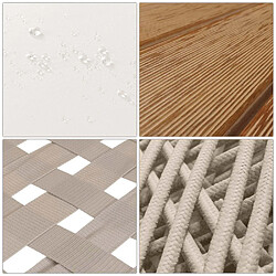 Acheter Decoshop26 Salon de jardin 2 places - Marron