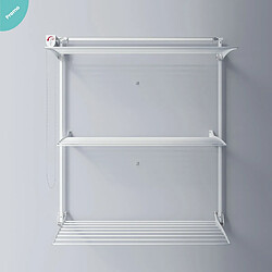 Foxydry Tower 120 - Séchoir vertical Blanc Séchoir vertical mural réglable - Trois grilles - Capacité 30 kg - Aluminium et acier - Fabriqué en Italie