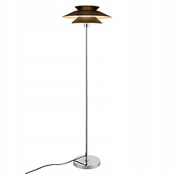 ZMH Lampadaire LED noir/blanc Lampadaire E27 1 flamme avec interrupteur à pied Métal