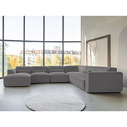 BESTMOBILIER Felix Canapé modulable d'angle - Gris foncé