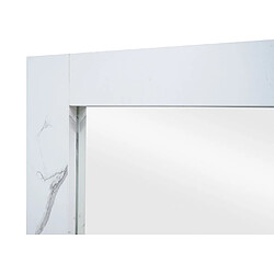 decoshop26 Miroir Aspect Marbre Blanc