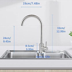 Acheter ZMH Basin Taps 3 Styles Stainless Steel Mixer Taps Kitchen 360° Swivel