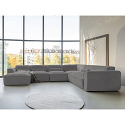 BESTMOBILIER Felix Canapé modulable d'angle - Gris foncé