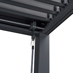 Pergola bioclimatique Gaya 290x290 cm - Gris pas cher