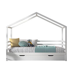 VIPACK lit cabane avec gigogne - 90x200 cm