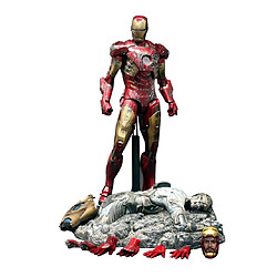 Hot toys figurine Iron Man Mark VII Battle Damaged Figurine échelle 1/6 - Hauteur env. 30 cm - Version Battle Damaged
