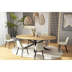 Moloo STELLIA-Chaise en velours beige (x4)