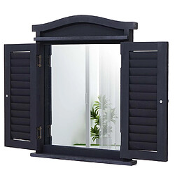 decoshop26 Fenêtre 53x42 cm Gris