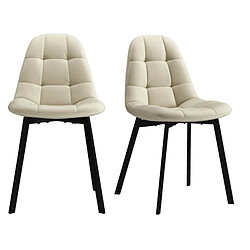 Moloo STELLIA-Chaise en velours Beige (x2)