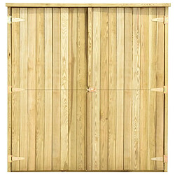Helloshop26 Abri de jardin cabane cabanon maison de stockage remise extérieur hangar outils robuste 163 x 50 x 171 cm Pinède imprégnée marron 02_0022405