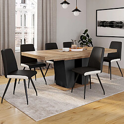 Idmarket MARKET Lot de 6 chaises ADA - Noir