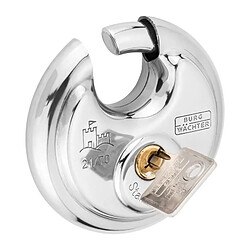 BURG-WÄCHTER Cadenas cylindrique - BURG WACHTER - 21 70 SB - Acier inoxydable 70 mm, ouverture a clé