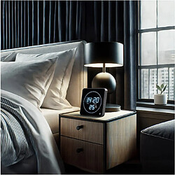 Magneticland Horloge digitale radio-pilotée BLANCHE