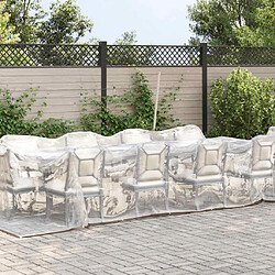 vidaXL Bâche Transparente avec Œillets 3x12 m