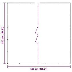 Acheter vidaXL Bâche 5x6 m PVC