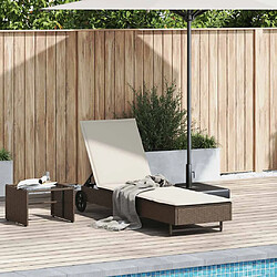 Chaise longue VidaXL - Marron