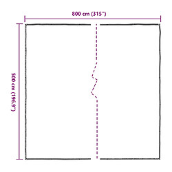 vidaXL Bâche transparente 5x8 m pas cher