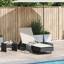 Chaise longue VidaXL - Noir