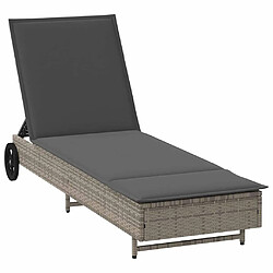 Chaise longue VidaXL - Gris