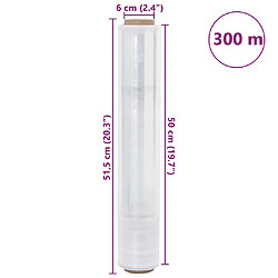 vidaXL Film étirable 2 pcs transparent 30 µm 50 cm x 300 m pas cher