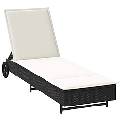 Chaise longue VidaXL - Noir
