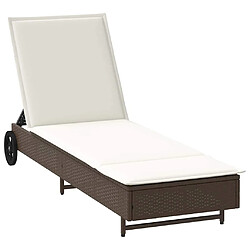 Chaise longue VidaXL - Marron