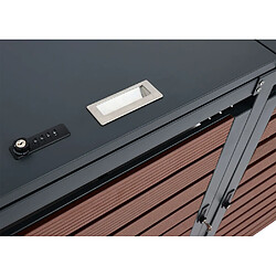 decoshop26 04_0007015 - Abris poubelles 2 compartiments pas cher