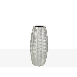 Romimex Vase Argenté Porcelaine