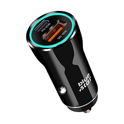 Bluestar Blue Star Chargeur Voiture USB-C 25W Noir Chargeur voiture 25W - USB et USB-C - Power Delivery - Indicateur LED intégré