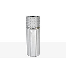 ROMIMEX Vase - Argenté Céramique