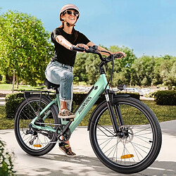 HillMiles MileCity 250 W 26" Vélo de Ville Electrique 36 V 13 Ah 468 Wh avec capteur de couple - Vert