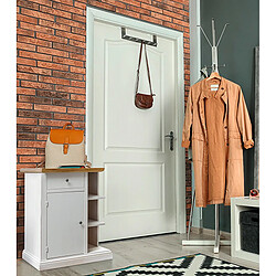 EPIKASA Armoire à Usages Multiples Franca, Blanc, Bois, 63x37x79 cm