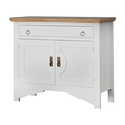 EPIKASA Armoire à Usages Multiples Canton, Blanc, Bois, 100x37x84 cm