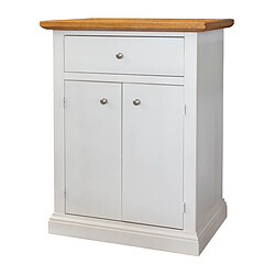 EPIKASA Armoire à Usages Multiples Franca, Blanc, Bois, 63x37x79 cm