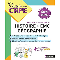 Histoire, EMC, géographie : épreuve d'application : écrit 2025 - Occasion