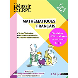 Mathématiques, français : tests d'évaluation, notions fondamentales, exercices d'entraînement : écrit 2022 - Occasion