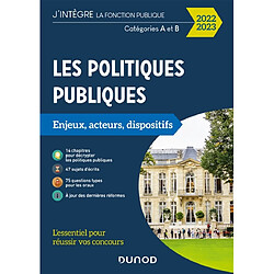 Les politiques publiques : enjeux, acteurs, dispositifs : catégories A et B, 2022-2023 - Occasion