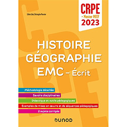 Histoire géographie, EMC, écrit : CRPE + master MEEF 2023 - Occasion
