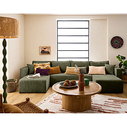Bestmobilier Canapé panoramique convertible - Vert
