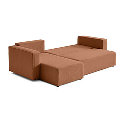 Avis Bestmobilier Topaze - canapé d'angle réversible - 4 places - convertible avec coffre - en tissu bouclette