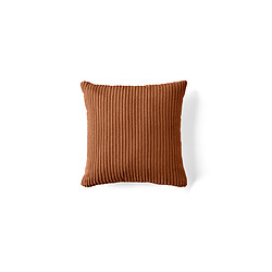 Lisa design SELM A - 40x40 cm - Orange - Coussin déhoussable 40x40 cm - Velours côtelé - Garnissage polyester/nylon