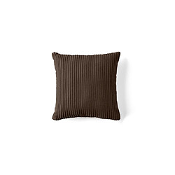 Lisa design Selma - 40x40 cm - Marron - Coussin déco - Velours côtelé - Déhoussable - 40 x 40 cm