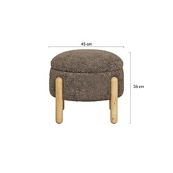Acheter Lisa design pouf Rosie - Marron