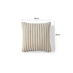 Lisa design Coussin Sierra - 40 x 40 cm - Taupe pas cher