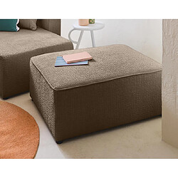 Bestmobilier Pouf Topaze - Taupe