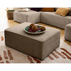 Bestmobilier Pouf Topaze - Beige