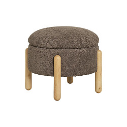 Lisa Design Rosie Pouf Bouclette Marron