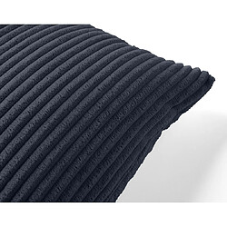 Lisa Design Garance Coussin - Velours côtelé - Bleu nuit