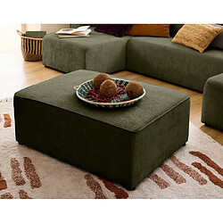Bestmobilier Topaze pouf velours - Beige
